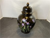 Vintage Brown Chinese Style Vase / Urn