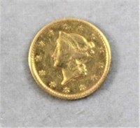 1853 $1 gold piece