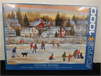 Eurographics ' Evening Skating ' 1000pc Puzzle New