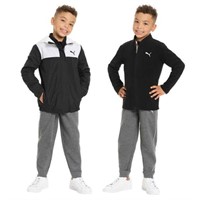 Puma Boy's XL 3-in-1 Jacket, Black and White Extra