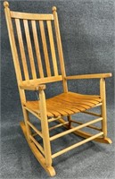 Slat Bottom Oak Rocking Chair