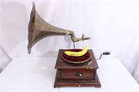 Antique Hand-Crank Phonograph
