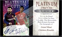 L Messi C Ronald Platinum Cuts facsimile autos