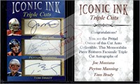 J Montana P Manning TBrady Iconic Ink facsimile