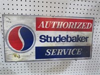 METAL AUTHORIZED STUDEBAKER SERVICE SIGN