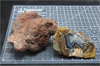 3lb 11oz Unusual Thundereggs, One Halved