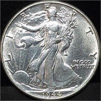 1944 Walking Liberty Silver Half Dollar BU