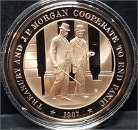 Franklin Mint 45mm Bronze US History Medal 1907