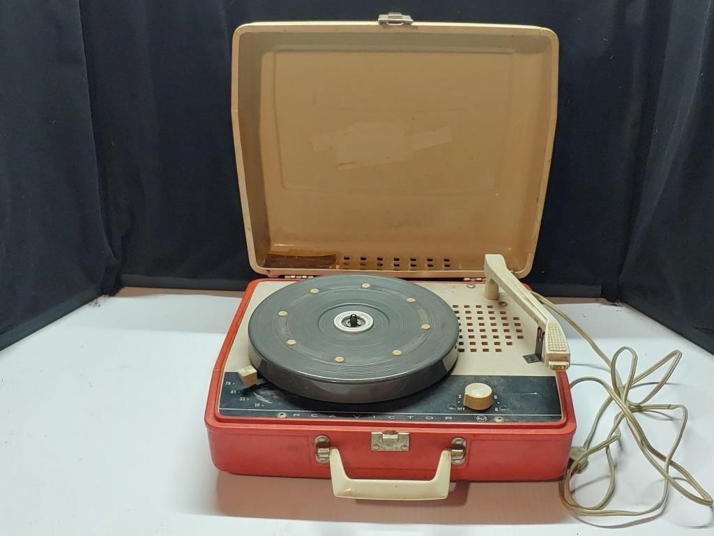 Vintage RCA Victor portable record player, 1962
