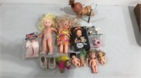 Vintage doll lot, 2 are new in package.