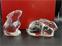 (2) Baccarat Crystal Figurines