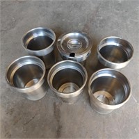 6x Restaurant Grade Cylinder Food Containers