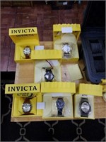 Choice of 11 piece Invicta watch set cases and