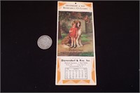 1936 Insurance Calendar & Pop Up Ad Brochure