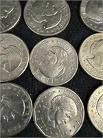 Bag of 16 Susan B Anthony $1 coins Ungraded and