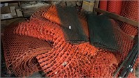 Lot of Used Orange Safety Fence