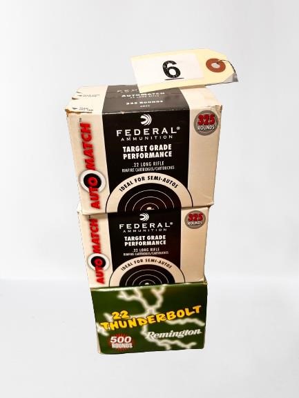 3 boxes target grade .22 Long Rifle ammunition