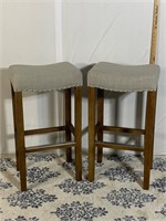 Pair Of Saddle Style Barstools