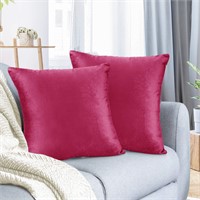 Cozy Velvet Decorative Pink Pillow Covers 18x18