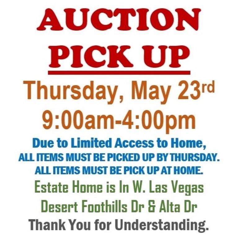 Thurs.@6pm - Boulder Hwy & Sahara Estate Online Auction 5/23