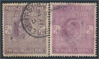 GREAT BRITAIN #139 & #139c USED FINE-VF