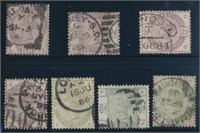 GREAT BRITAIN #99-103, #105, & #107 USED FINE-VF