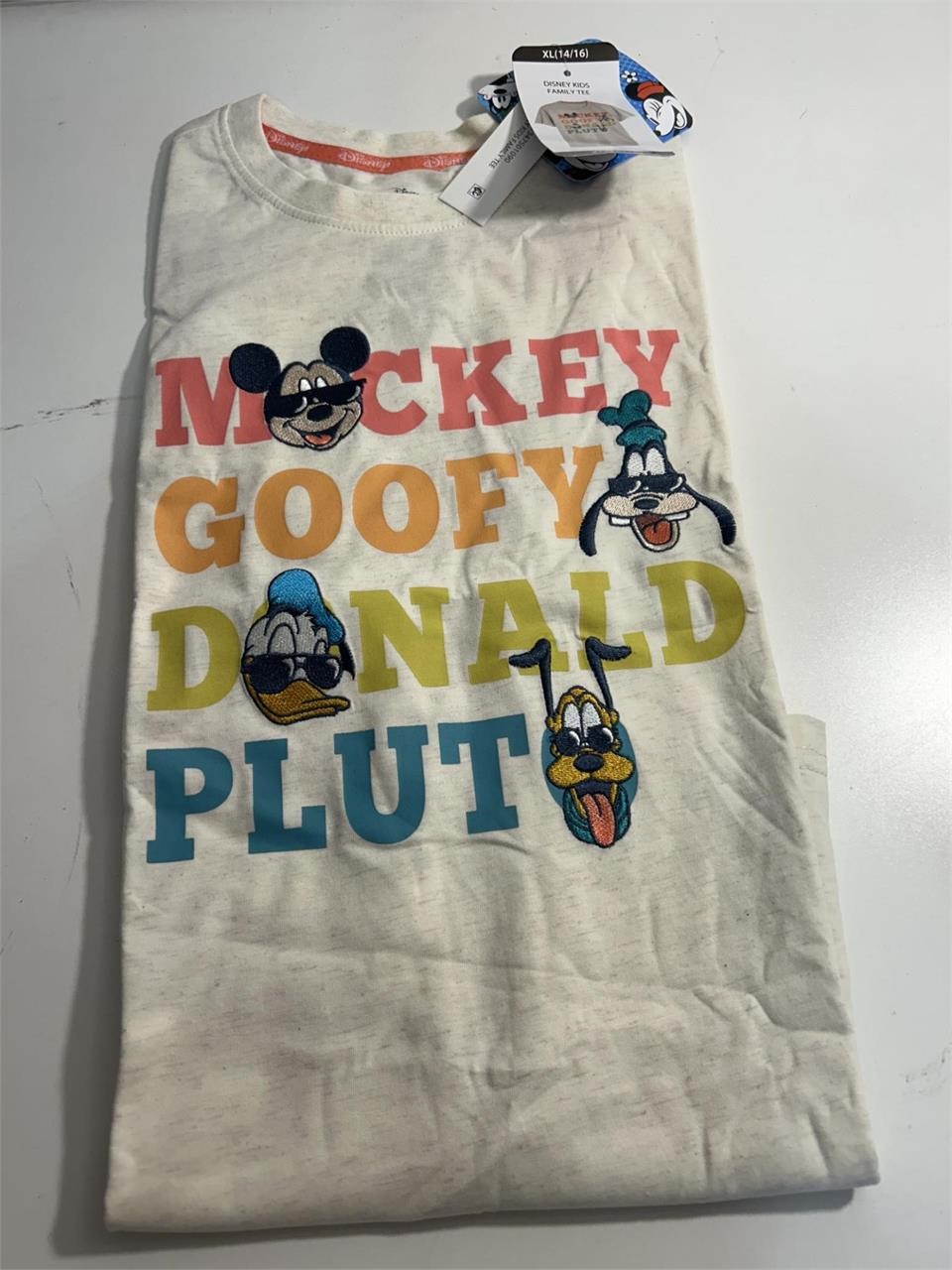 Mickey Goofy Donald Pluto Disney Tee Size XL/14/16