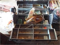 Fishing Tackle Box, 2 Rods & Reels and Misc.