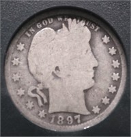 1897 O BARBER QUARTER G