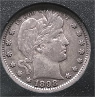 1898 BARBER QUARTER VF