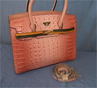 PRADA Pink Gator Handbag