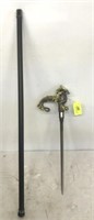 DRAGON WALKING CANE DAGGER