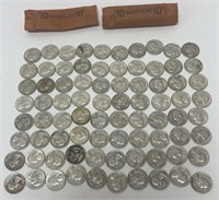 Lot of 80 Silver US Quarters