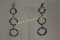 LADIES SOUTHWEST STYLE STERLING SILVER, TURQUOISE