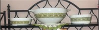 Vintage Pyrex Set-3 Verde pattern 444 472 471