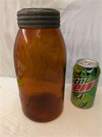 Mason's Improved Amber Quart Jar