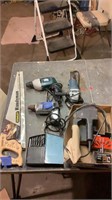Drills, grinder, belt sander and more