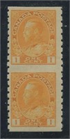 Canada 1924 Part Perforated Coil Pair #126a as "C"