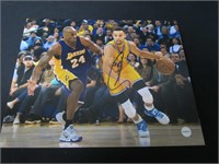 Steph Curry signed basketball 8x10 photo COA