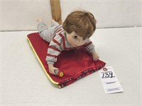 Porcelain "Little Camper “ Boy Doll- 12" Tall