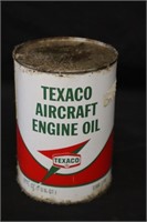 Texaco Aircraft Engine Oil Tin Can