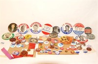 Collection of Vintage political buttons JFK+