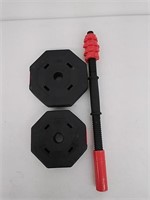 Single hand barbell weights with 1 single arm b