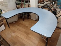 height adjustable half moon table