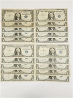 (20) 1957 B $1 Silver Certificates