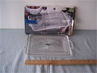 Pretty, Heavy Leaded Shannon Crystal Serving Tray