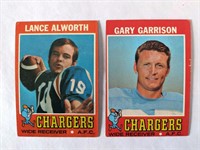 1971 Topps Lance Alworth & Garris Chargers WRs