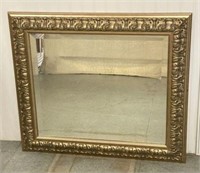 Ornate Gilt Framed Beveled Wall Mirror