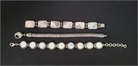 Sterling silver bracelets group 97 g