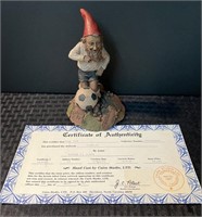 Vtg Thomas Clark Gnome Statue-Charlie